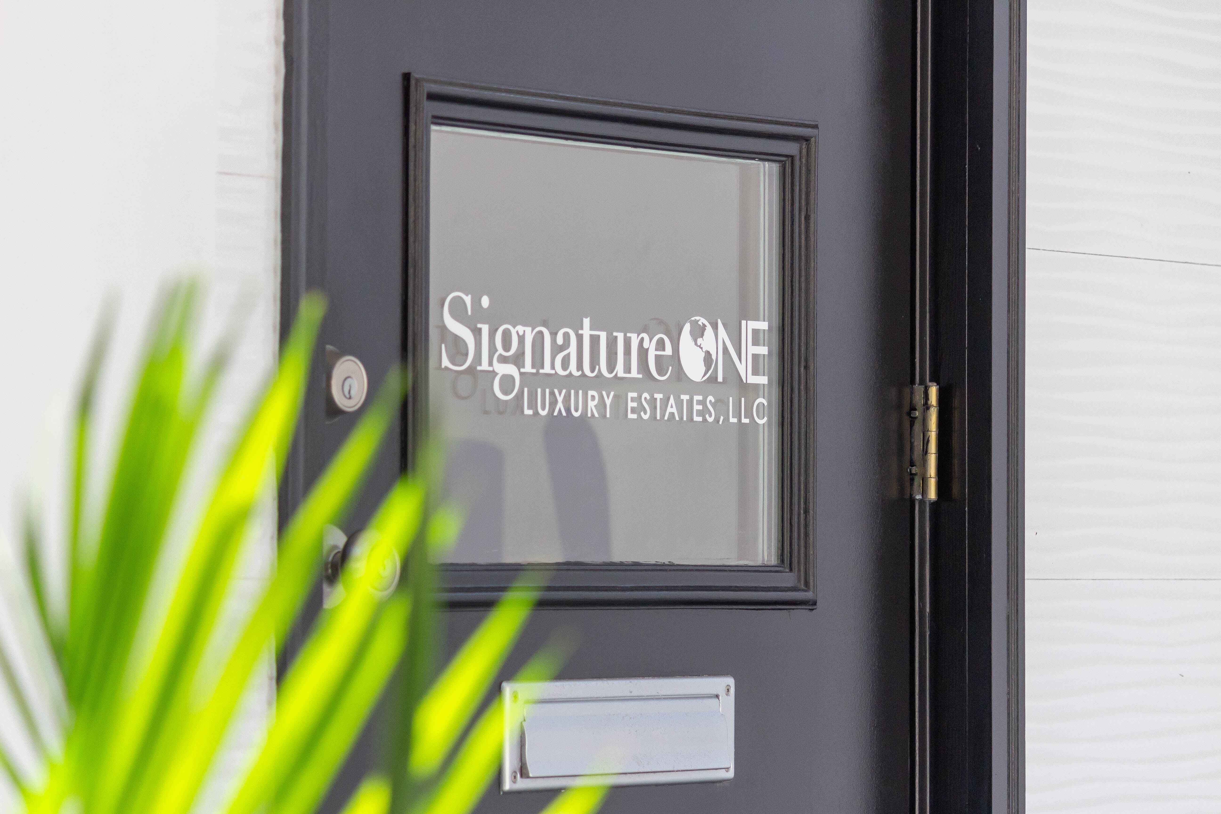 Door of Signature One Estates Office